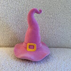 Pink Flocked Witch Hat